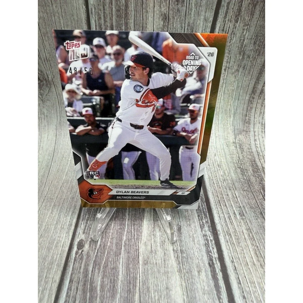 2026 Topps Now Road To Opening Day Dylan Beavers Rc Gold 48/50 #Od-7 Orioles